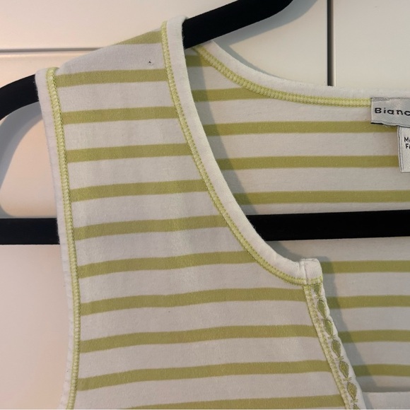 Chic Striped Tank Top - Olive and White - Picture 5 of 6
